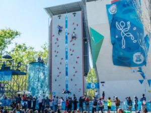 speed climbing wall at youth olympic games in buenos aires 2018