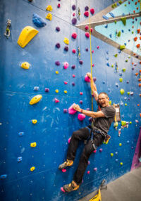Owner of Bliss Climbing Gym at the CWA After-Party hosted by Perfect Descent Climbing Systems